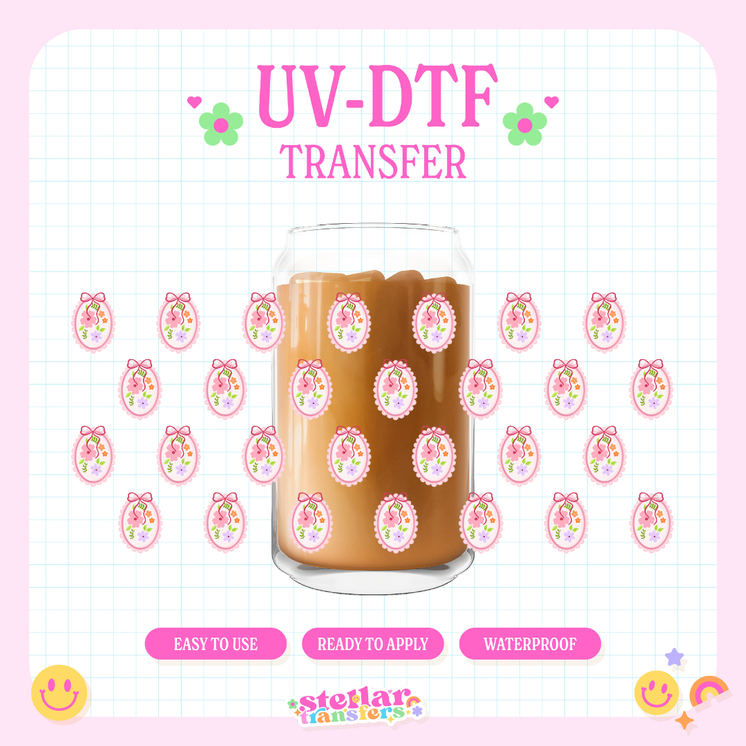 FLOWER FRAME - 16 OZ UV DTF