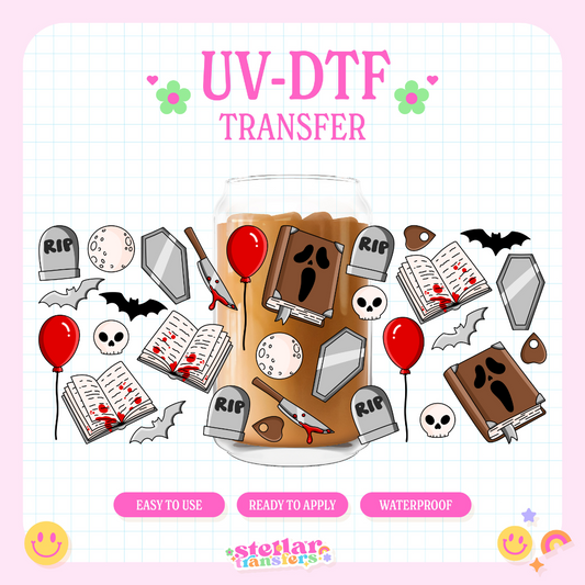 HORROR BOOK - 16 OZ UV DTF