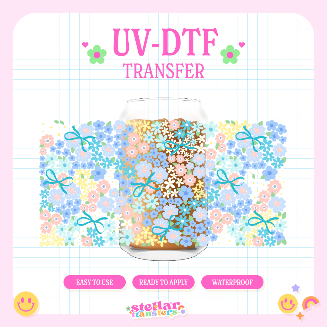 BLOOMY BOW MEADOW - 16 OZ UV DTF