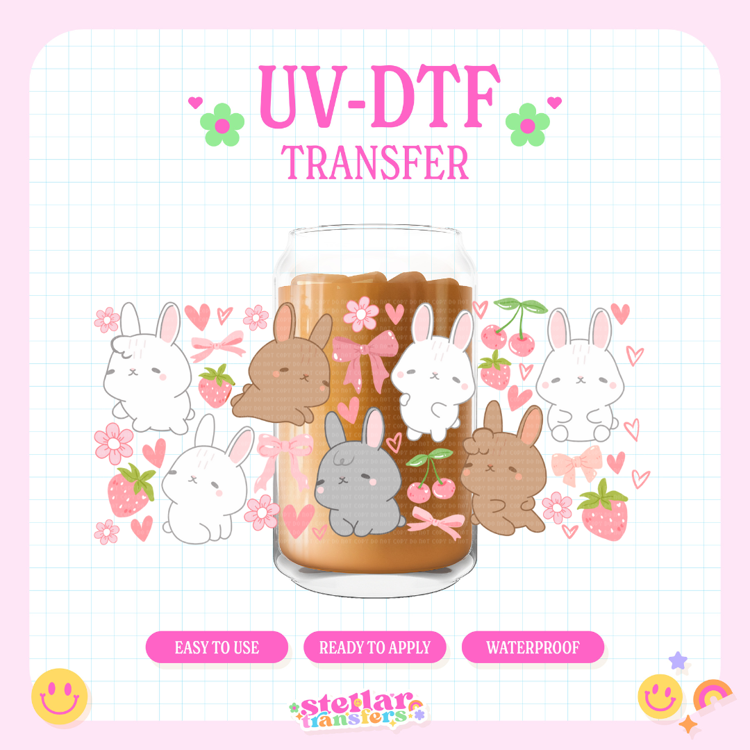 COQUETTE BUNNIES - 16 OZ UV DTF