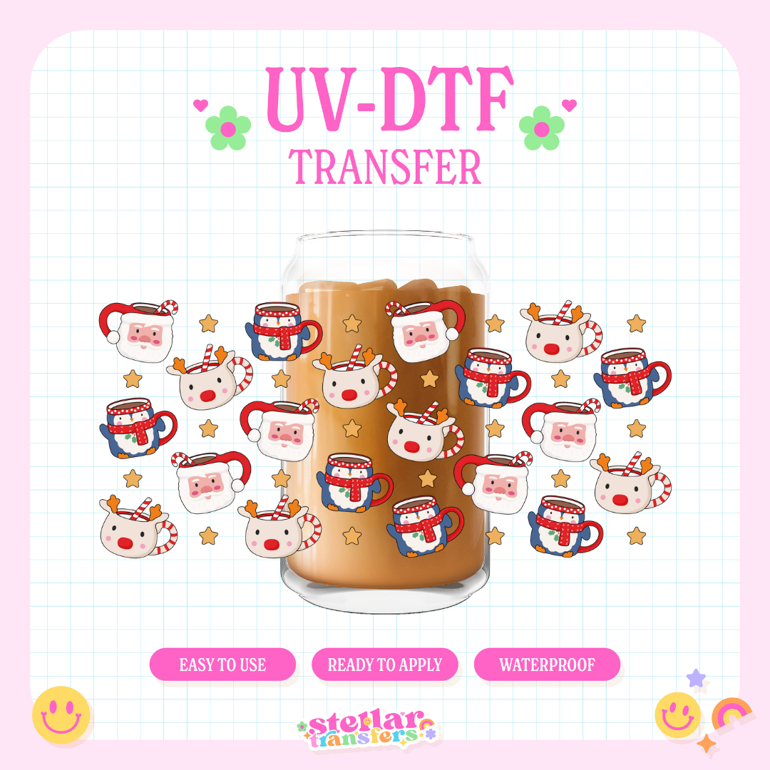 CHRISTMAS MUGS - 16 OZ UV DTF