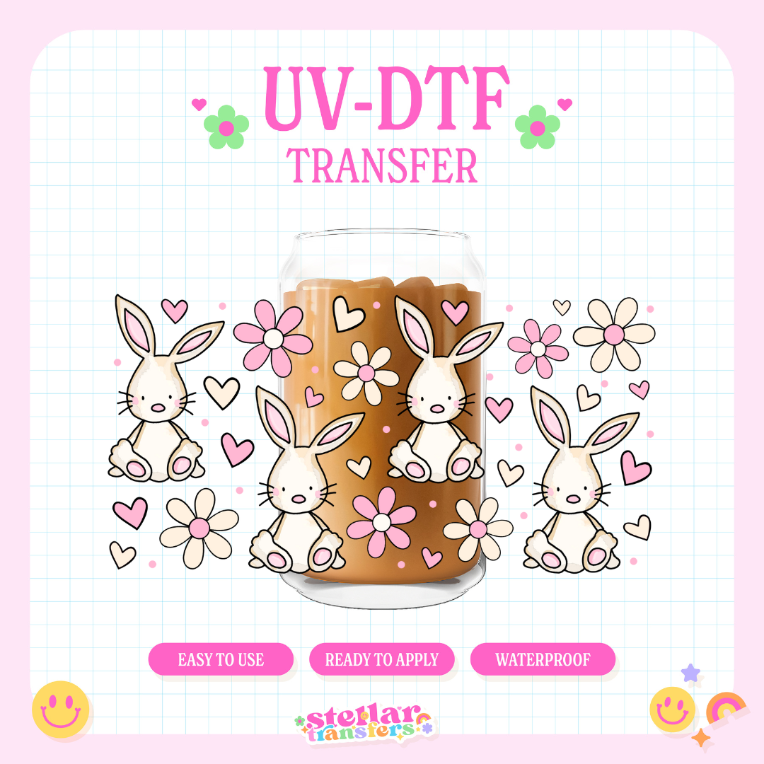 BUNNY SPRING PINK - 16 OZ UV DTF