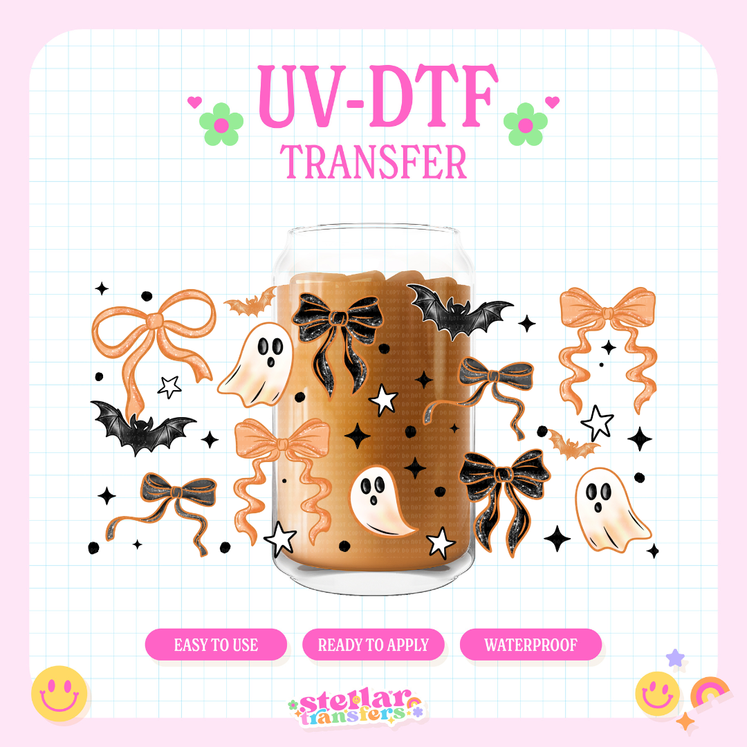 HALLOWEEN SPOOKY GHOSTS - 16 OZ UV DTF