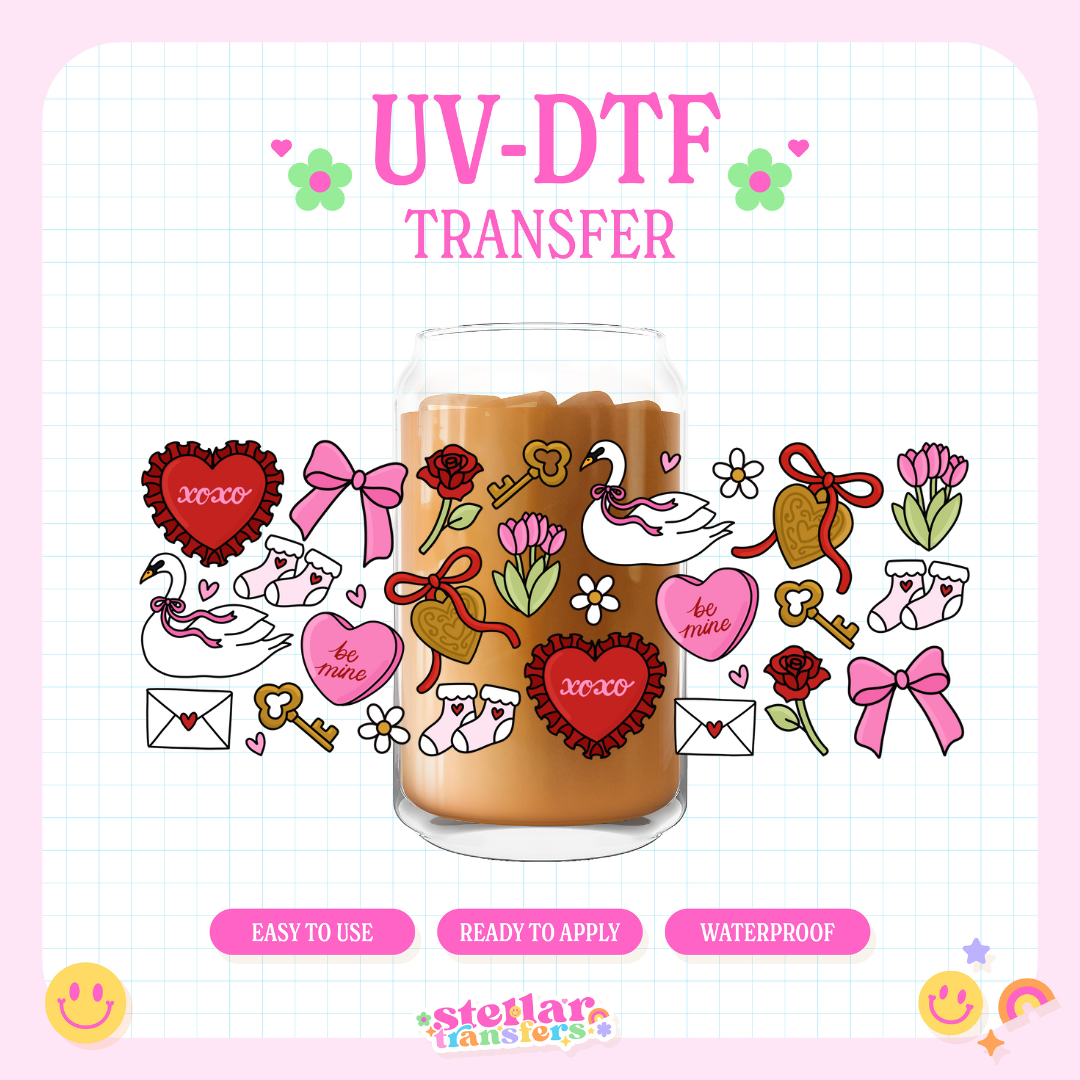 COQUETTE VALENTINE - 16 OZ UV DTF
