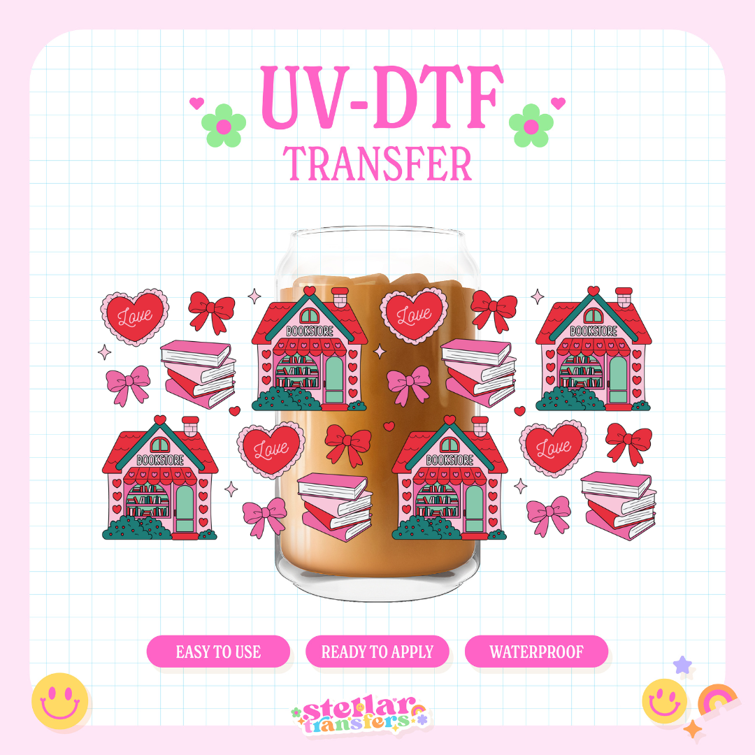 VDAY BOOKSTORE - 16 OZ UV DTF