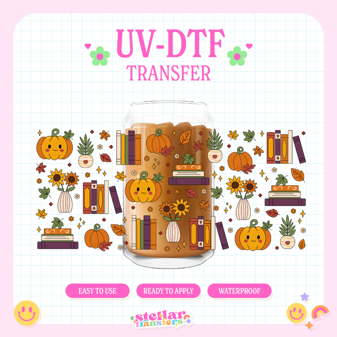 FALL BOOKS - 16 OZ UV DTF