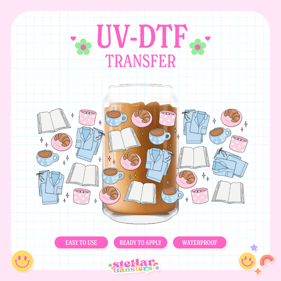 CUTE COZY MORNINGS - 16 OZ UV DTF