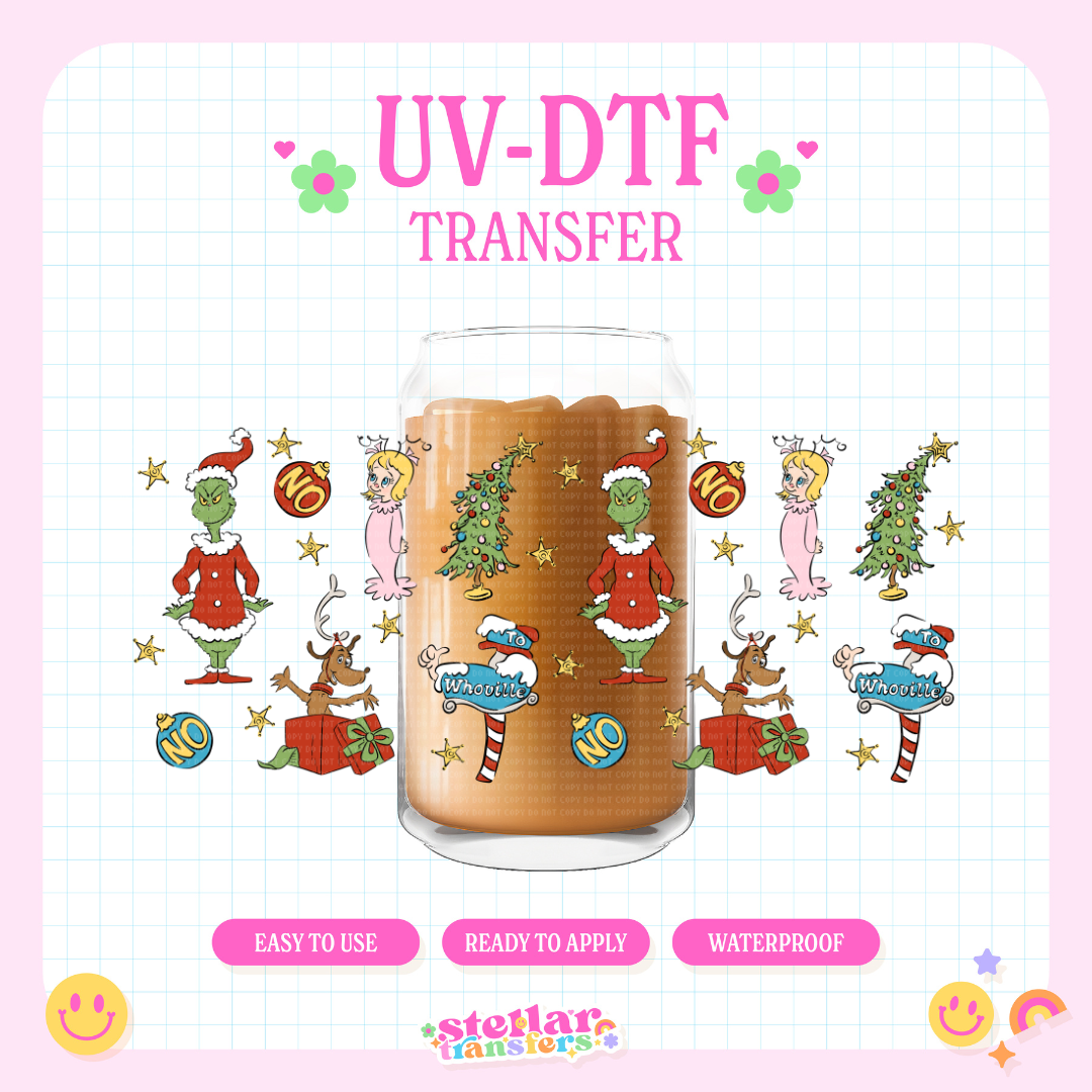 CHRISTMAS GRNCH FRIENDS - 16 OZ UV DTF