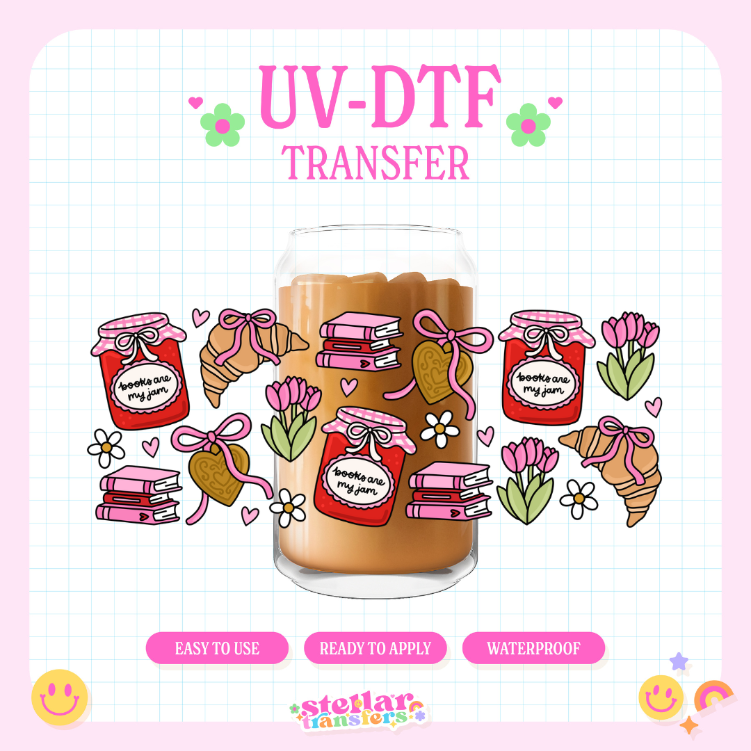 BOOKS ARE MY JAM - 16 OZ UV DTF