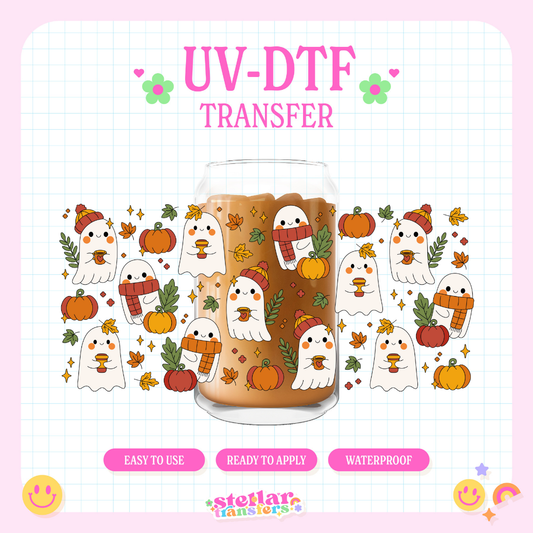 FALL GHOSTS - 16 OZ UV DTF