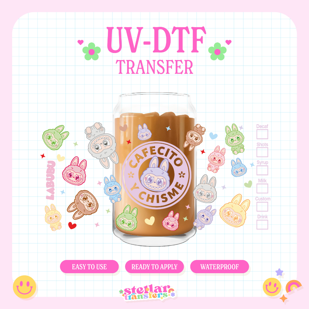 BUBU CAFECITO Y CHISME - 16 OZ UV DTF