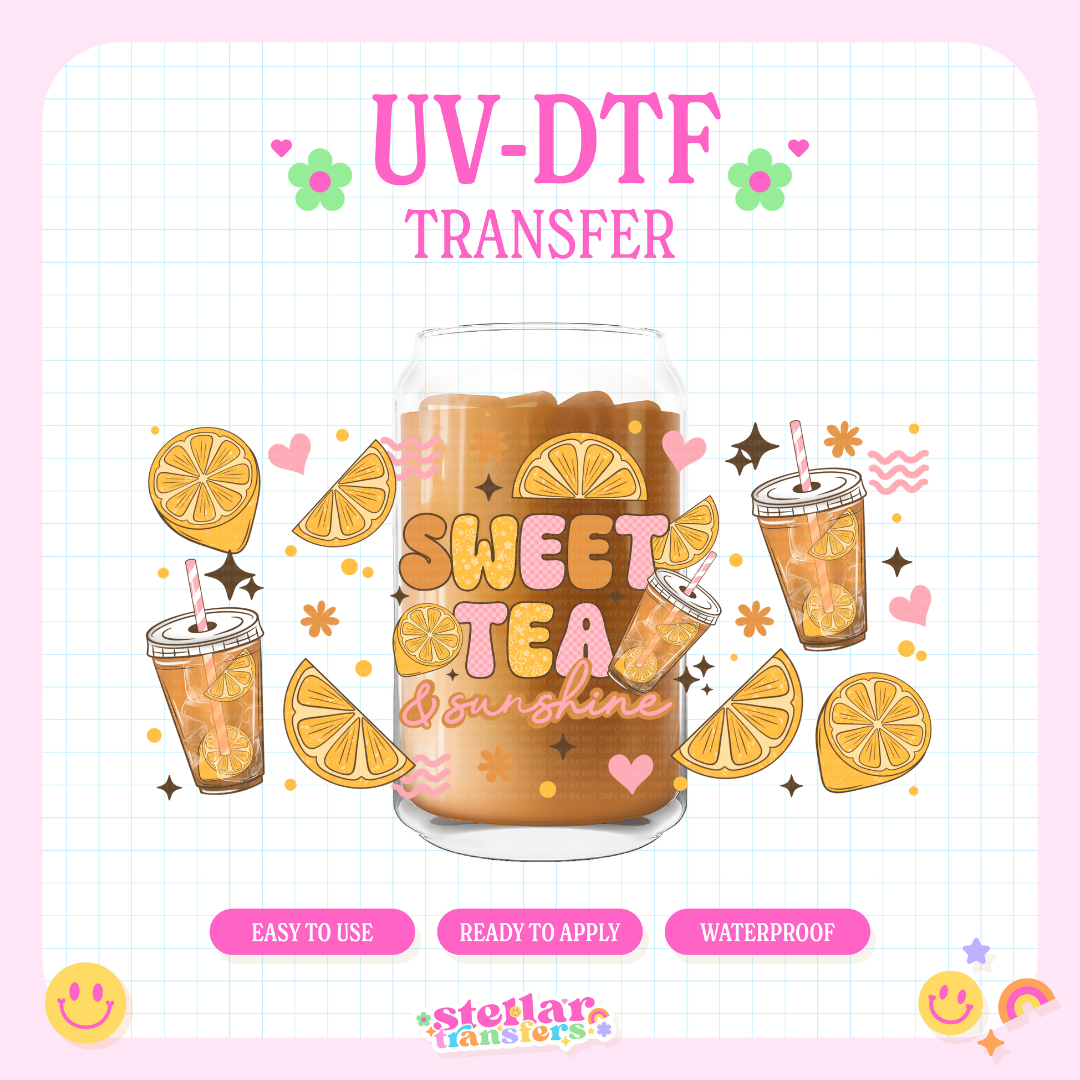 SWEET TEA & SUNSHINE - 16 OZ UV DTF