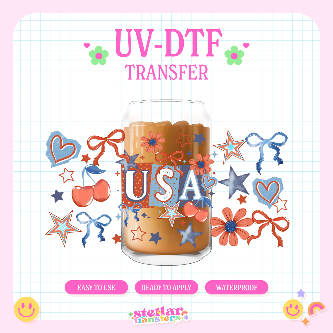 USA BOWS - 16 OZ UV DTF