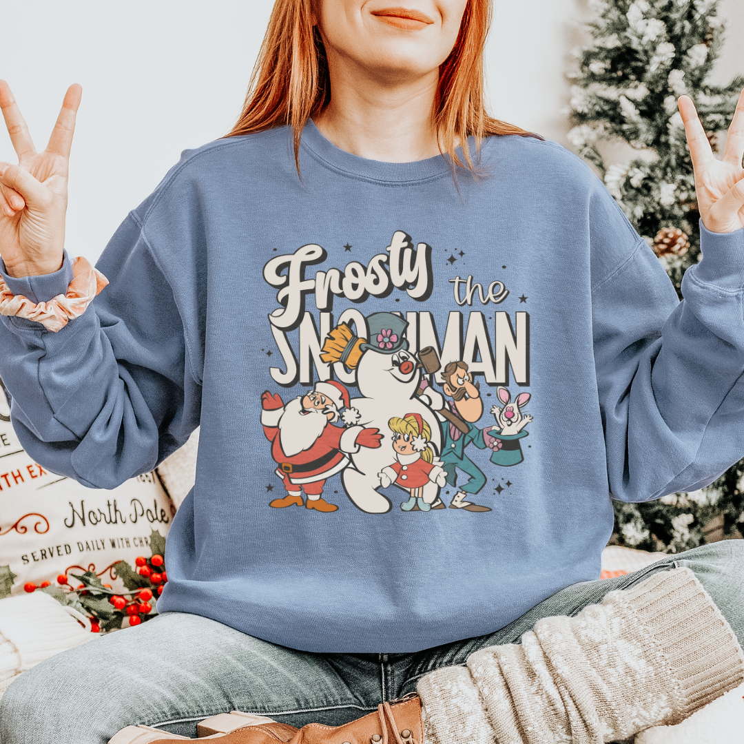 FROSTY SNOW MAN - CLEAR FILM SCREEN PRINT