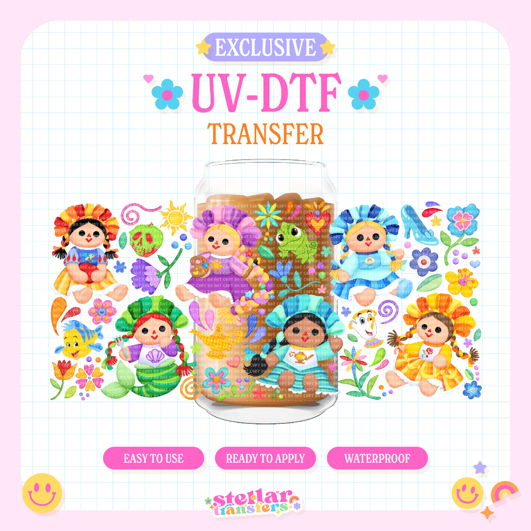 LELE PRINCESS DOLLS EXCLUSIVE - 16 OZ UV DTF