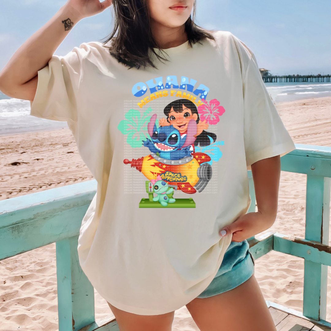 OHANA MEANS FAMILY EXCLUSIVE - CLEAR FILM SCREEN PRINT