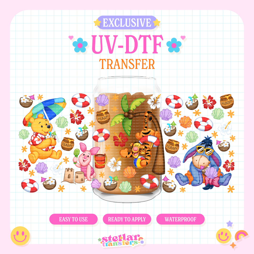 SUMMER HONEY BEACH EXCLUSIVE - 16 OZ UV DTF