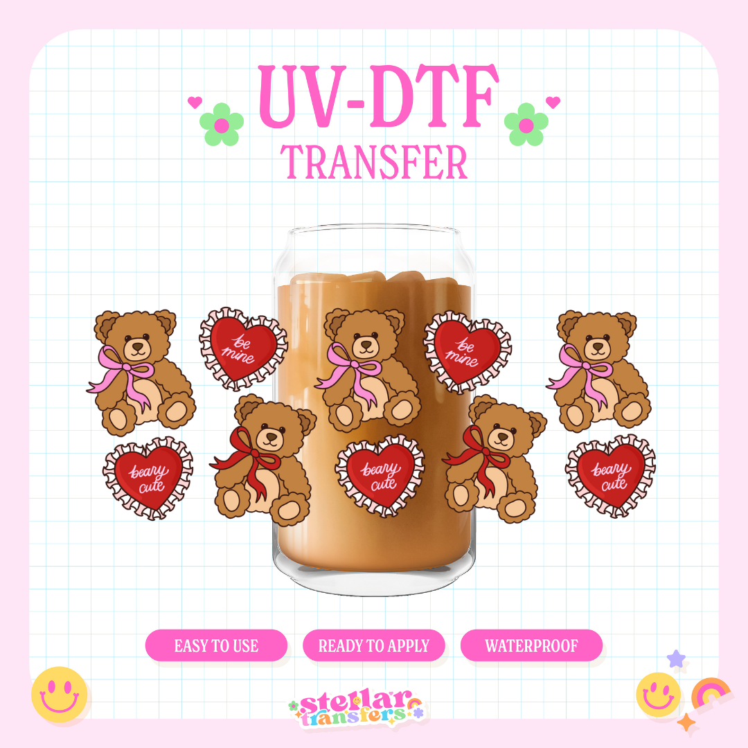 BEARY CUTE - 16 OZ UV DTF