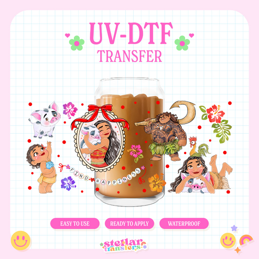 GIRLY MOANA COQUETTE - 16 OZ UV DTF