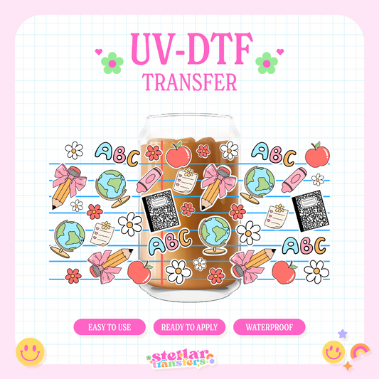 SCHOOL DOODLES - 16 OZ UV DTF