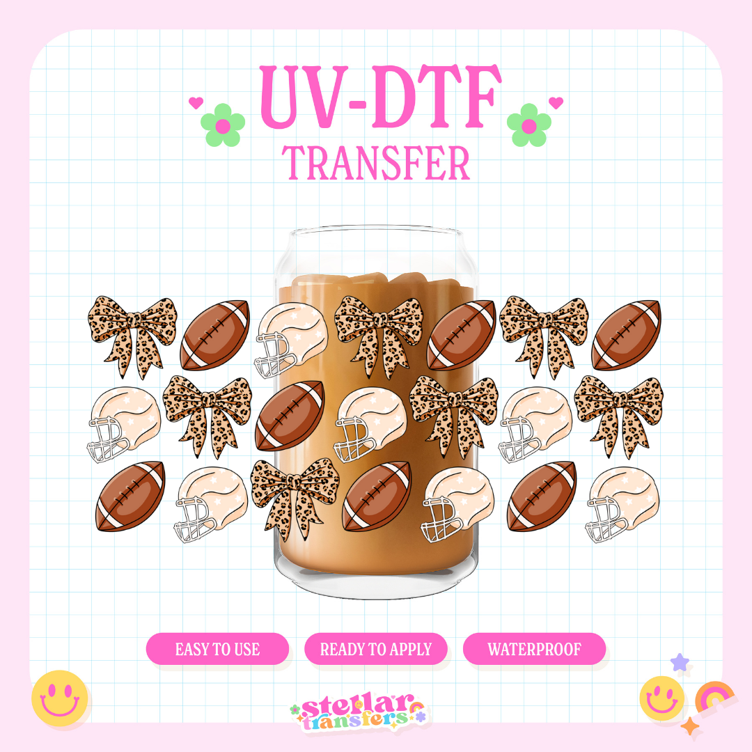FOOTBALL GIRLY - 16 OZ UV DTF