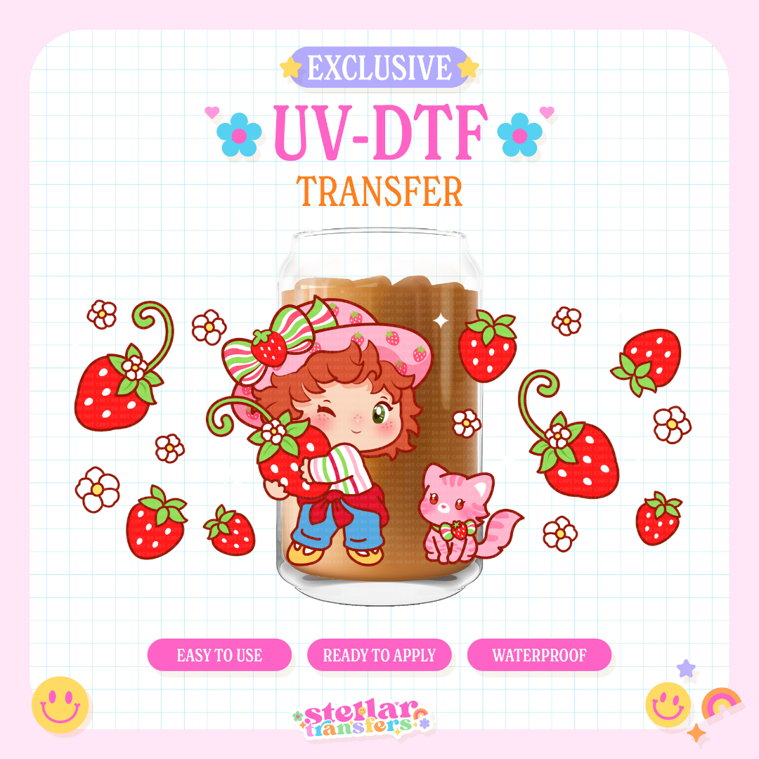 STRAWBERRY GIRLIE EXLCUSIVE - 16 OZ UV DTF