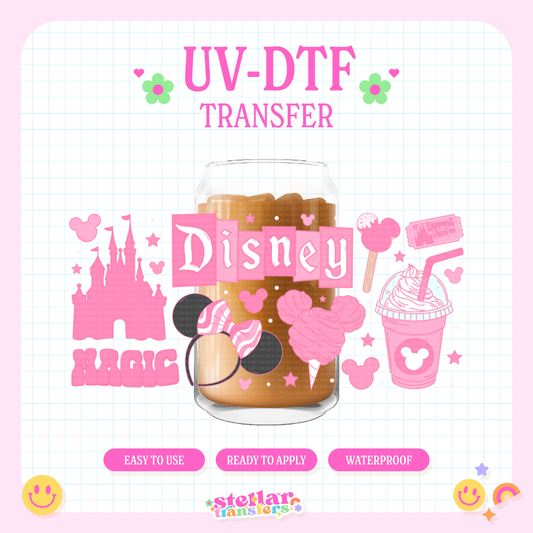 PINK MAGIC LAND - 16 OZ UV DTF