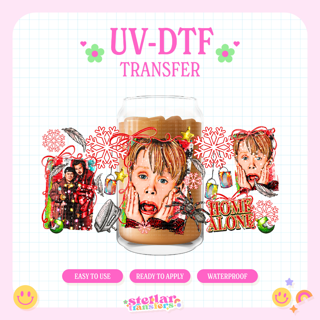 HOME LEFT ALL ALONE - 16 OZ UV DTF