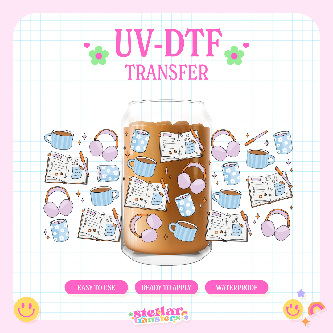 JOURNALING AND COFFEE - 16 OZ UV DTF