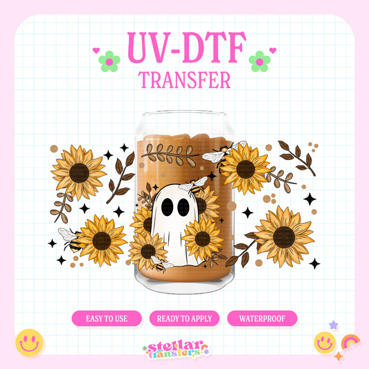 SUNFLOWER GHOST - 16 OZ UV DTF