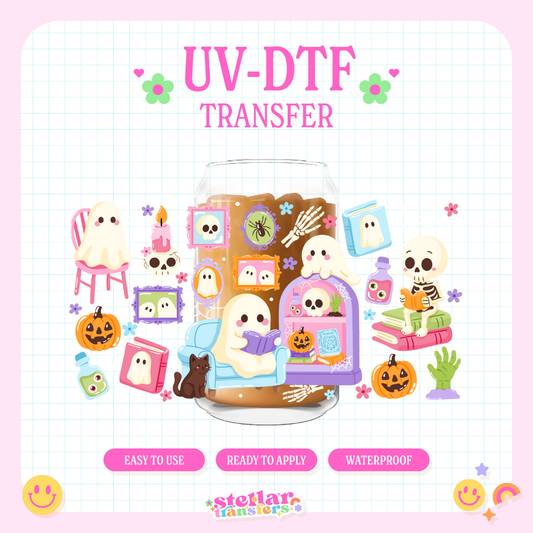 HAUNTED LIBRARY FRIENDS - 16 OZ UV DTF