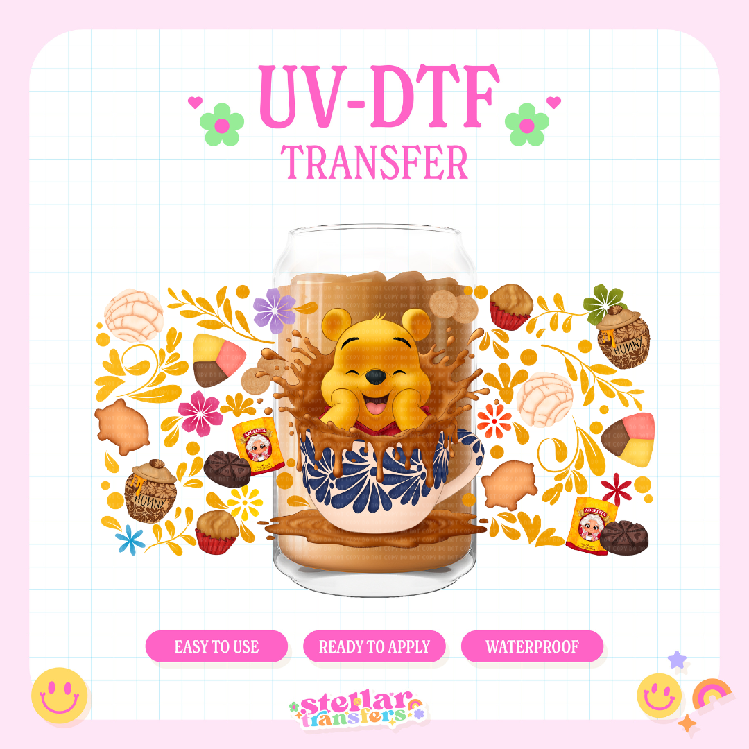 HONEY BEAR CAFECITO - 16 OZ UV DTF