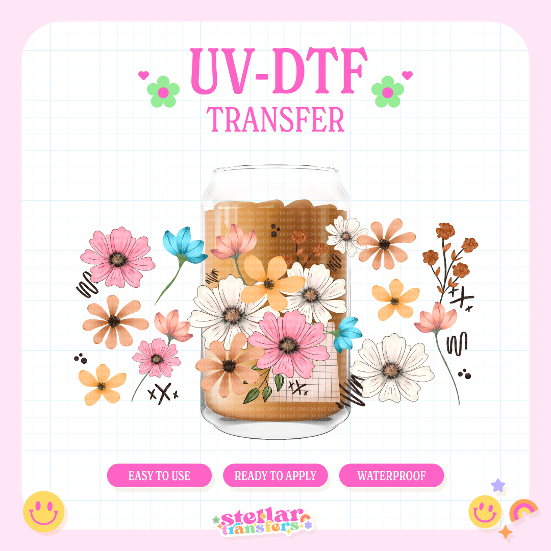 FLOWER CLUSTERS - 16 OZ UV DTF