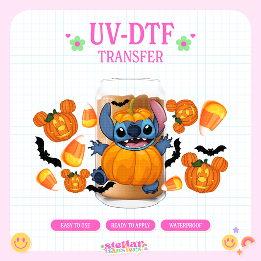 ALIEN PUMPKIN - 16 OZ UV DTF