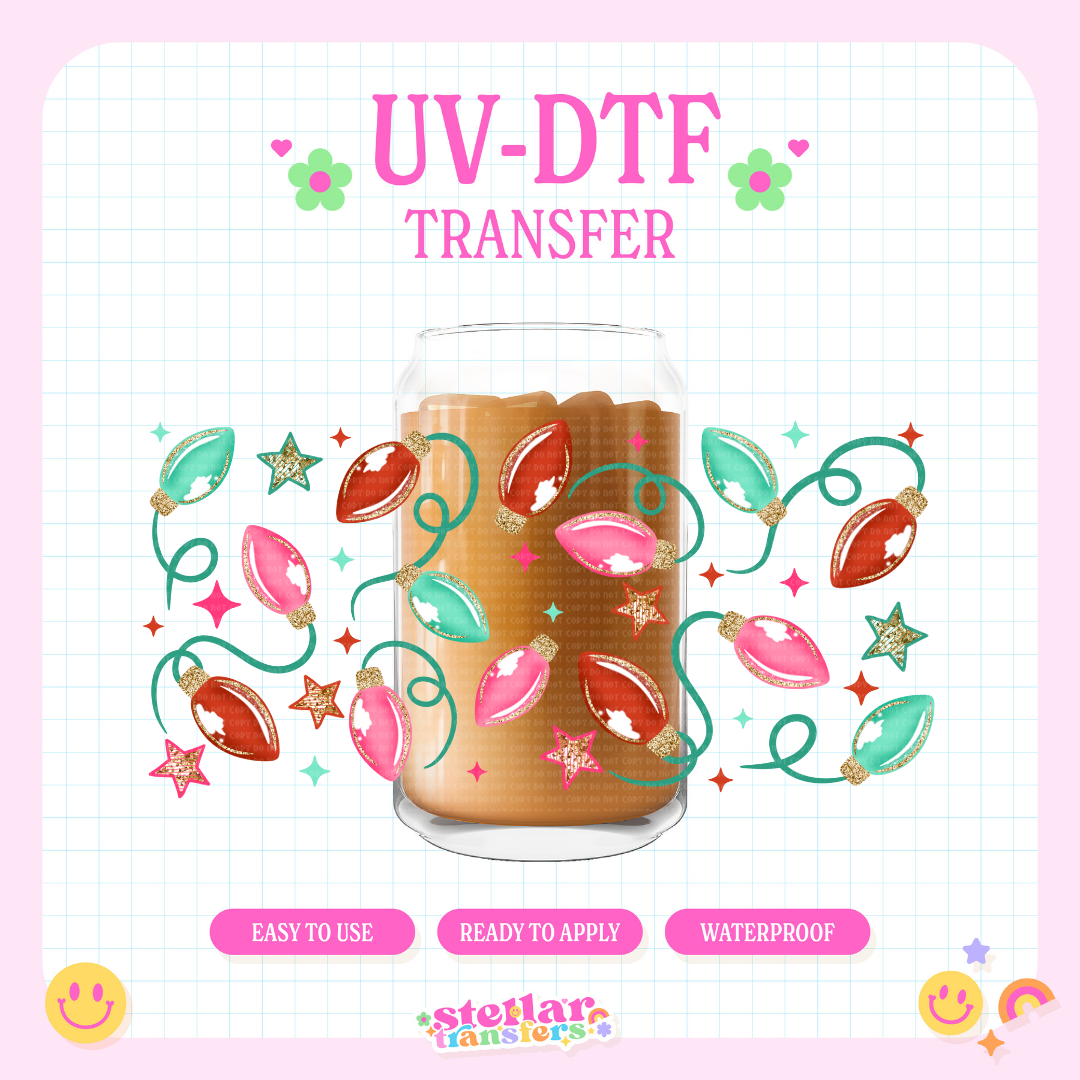 HOLIDAY BRIGHT LIGHTS - 16 OZ UV DTF