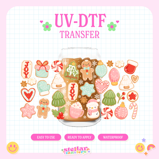 CHRISTMAS SUGAR COOKIES - 16 OZ UV DTF