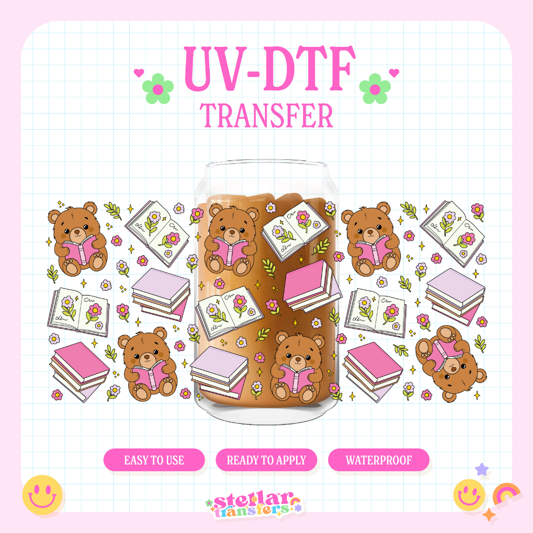 BOOKISH TEDDY - 16 OZ UV DTF