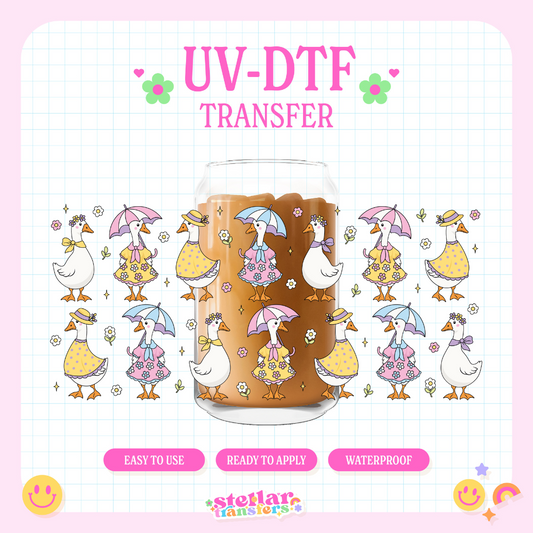 SPRING DUCKS - 16 OZ UV DTF