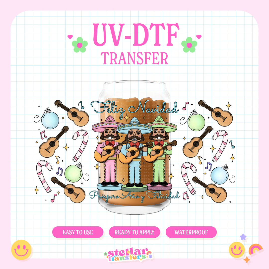 FELIZ NAVIDAD - 16 OZ UV DTF
