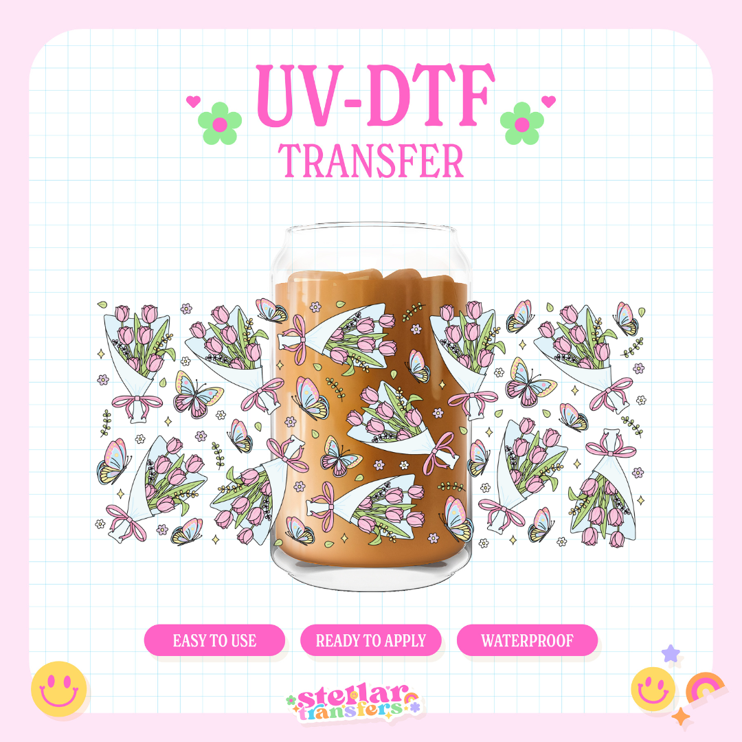 TULIP BOUQUET - 16 OZ UV DTF