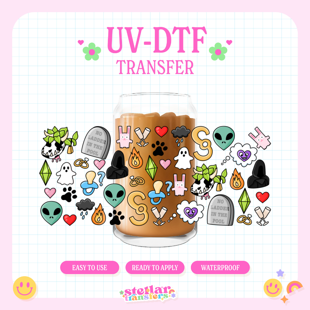 SIM GAME - 16 OZ UV DTF