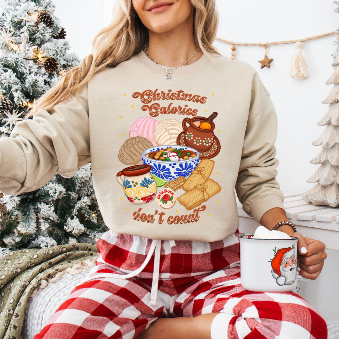 CHRISTMAS CALORIES DON'T COUNT - CLEAR FILM SCREEN PRINT