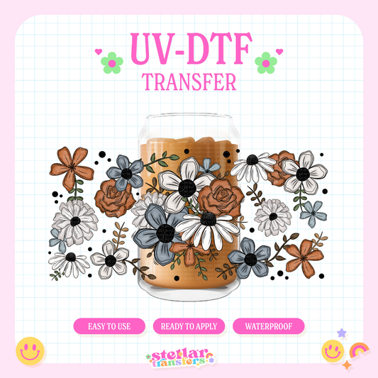 SPOOKY FLORALS - 16 OZ UV DTF