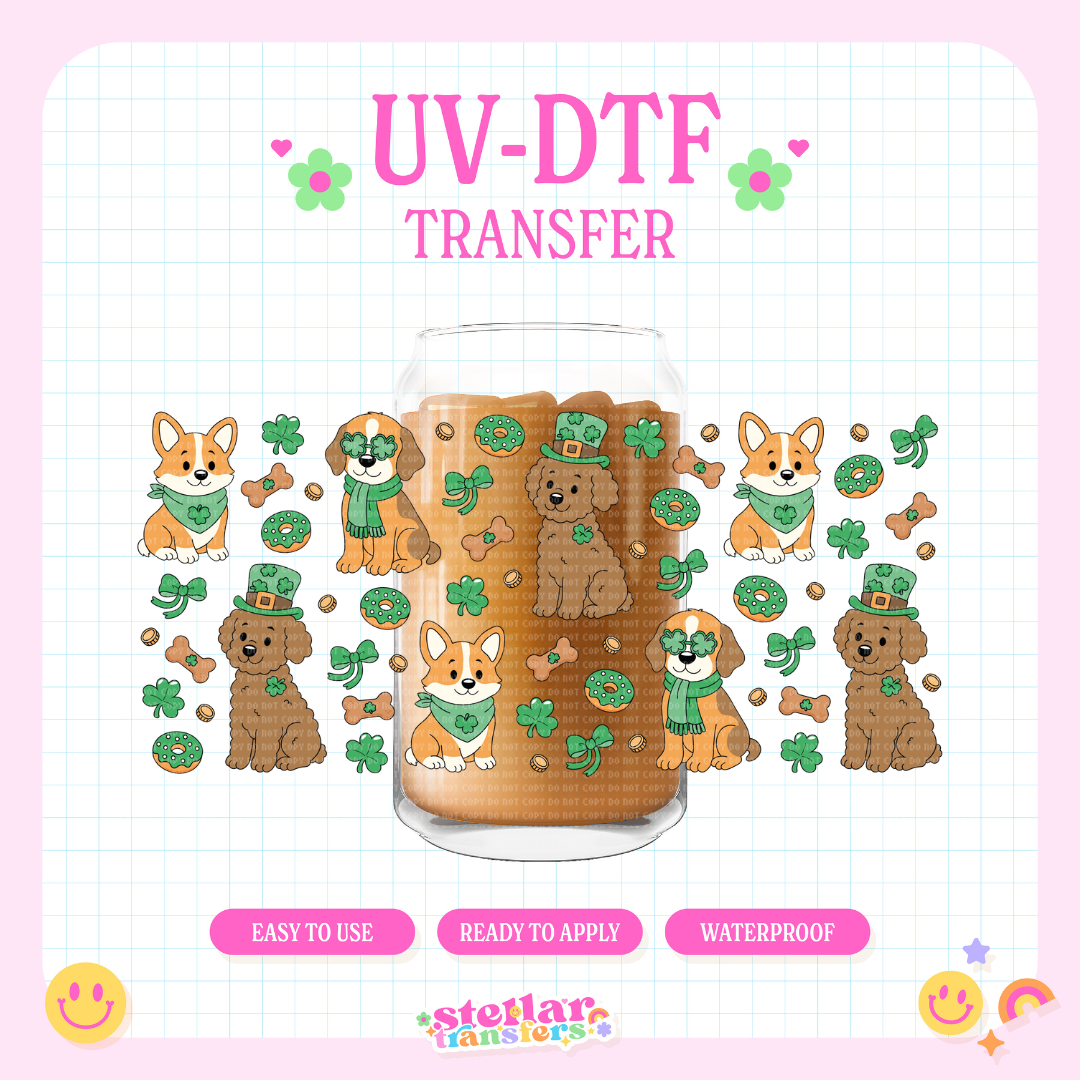 LUCKY DOGS - 16 OZ UV DTF