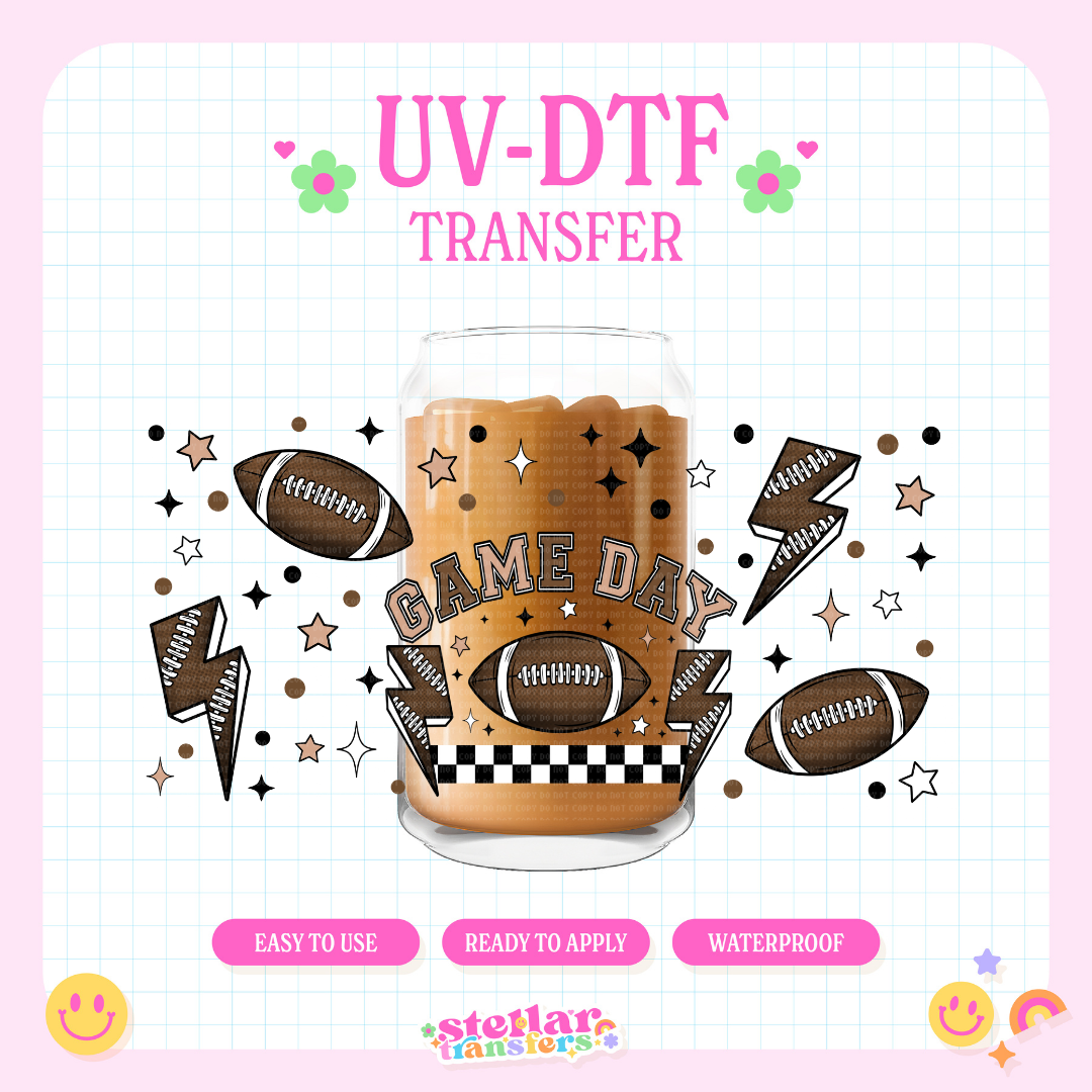 FOOTBALL GAME DAY - 16 OZ UV DTF