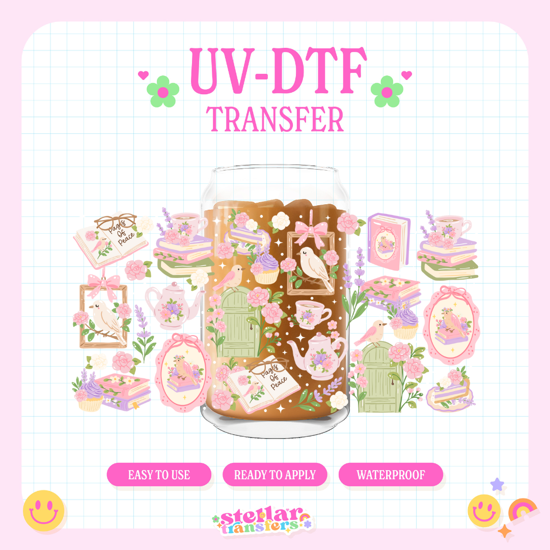 BOOK GARDEN - 16 OZ UV DTF
