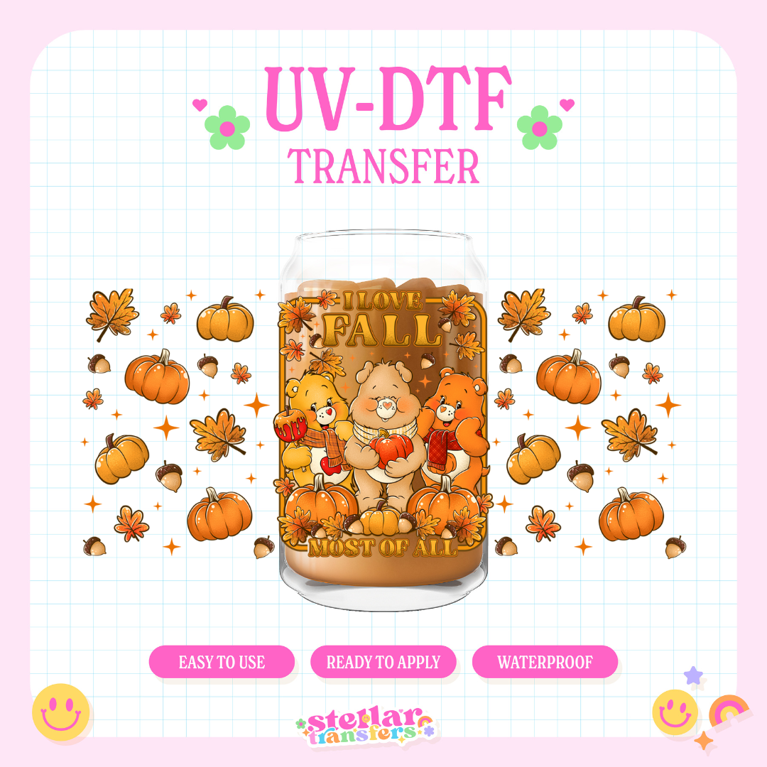 FALL BEARS - 16 OZ UV DTF