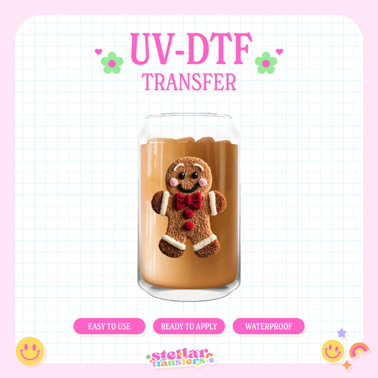 GINGERBREAD FAUX YARN - UV DTF DECAL