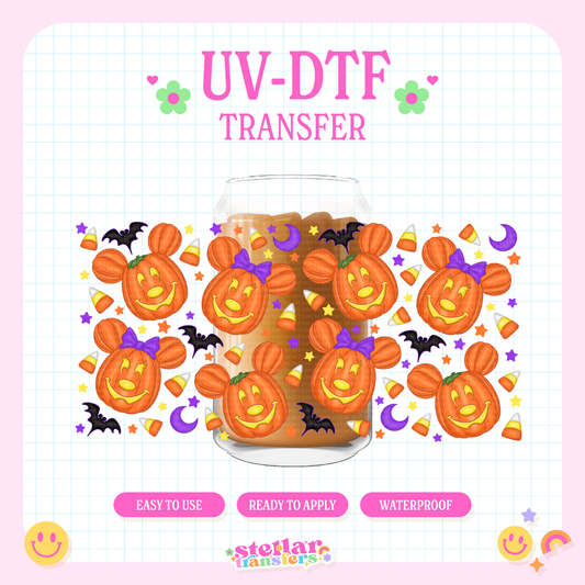 SPOOKY MOUSE PUMPKINS - 16 OZ UV DTF