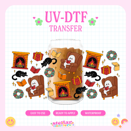 COZY XMAS GHOSTIES - 16 OZ UV DTF